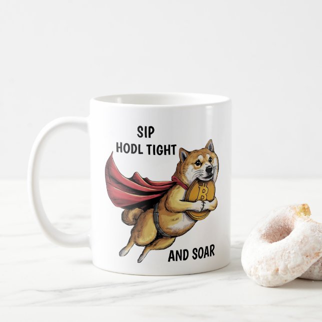 Shiba Inu Dog Coffee Mug (With Donut)