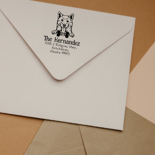Shiba Inu Dog, Custom Return Address, Rubber Stamp
