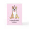 Shiba Inu Dog Drawing Happy Birthday Template