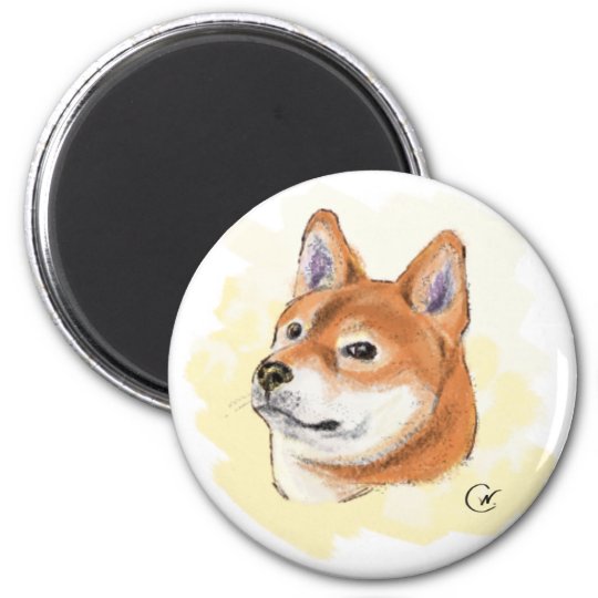Shiba Inu Dog Drawing Magnet