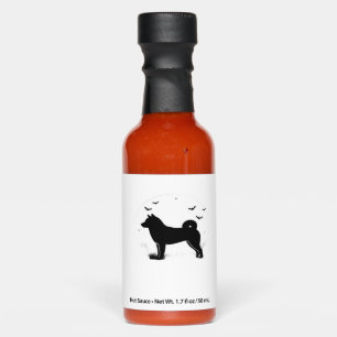 Shiba Inu Dog � Halloween Moon Silhouette Oversize Hot Sauces