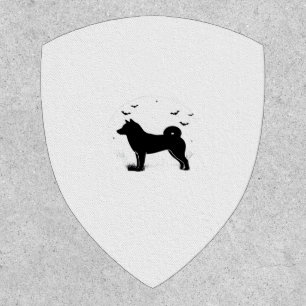 Shiba Inu Dog – Halloween Moon Silhouette Oversize Patch