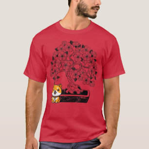 Shiba Inu Dog Japanese Cherry Cute Blossom Sakura T-Shirt