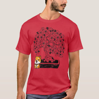 Shiba Inu Dog Japanese Cherry Cute Blossom Sakura  T-Shirt