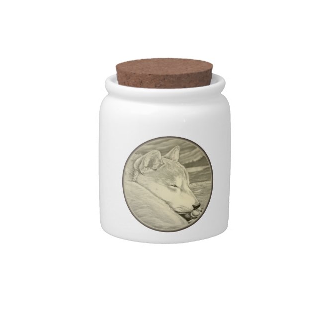 Shiba Inu Dog Jar Shiba Inu Candy Jar Personalized (Front)