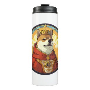 Shiba Inu Dog King Thermal Tumbler