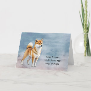 Shiba Inu Dog Loss Condolence Sympathy Card