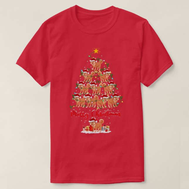 Shiba Inu Dog Lover Matching Santa Shiba Inu Chris T-Shirt (Design Front)