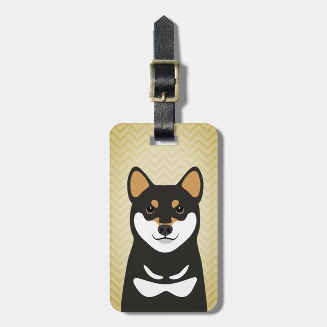 Shiba Inu Dog Luggage Tag (Front Vertical)