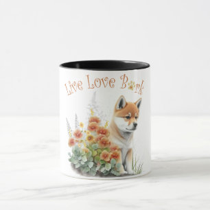 Shiba Inu Dog Mom Floral Mug