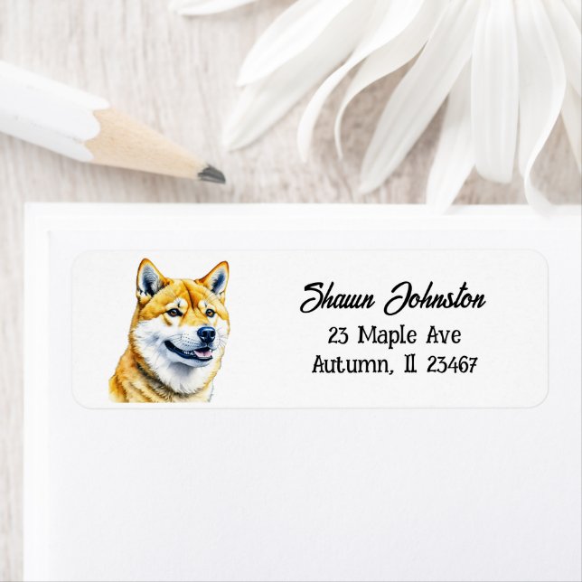 Shiba Inu Dog Personalized Label (Insitu)