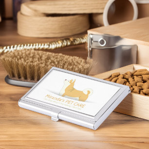 Shiba Inu Dog Pet Care Sitting Bathing & Grooming Business Card Case