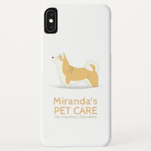 Shiba Inu Dog Pet Care Sitting Bathing  Grooming iPhone XS Max Case