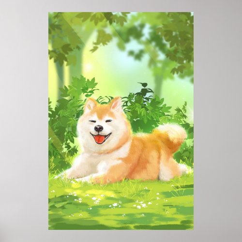 Shiba Inu Dog Poster