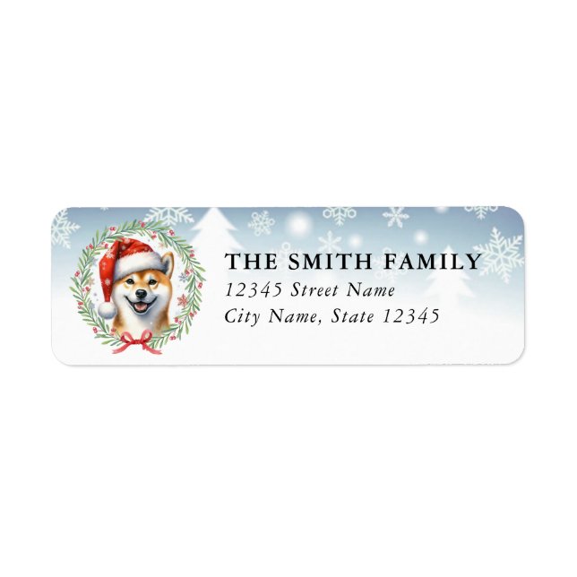 Shiba Inu Dog Return Address Labels (Front)