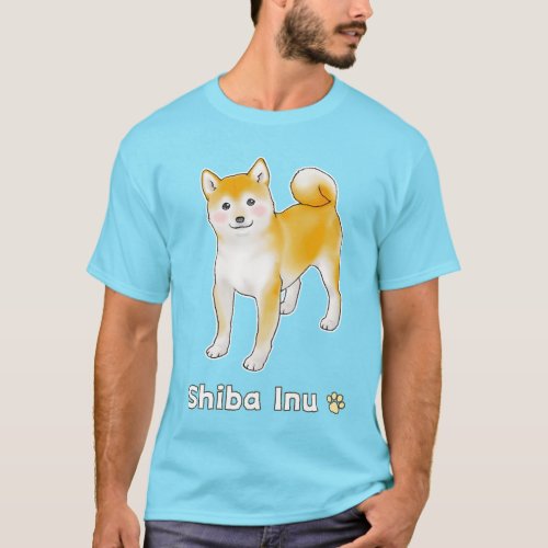 Shiba Inu Dog with Blushes T_Shirt