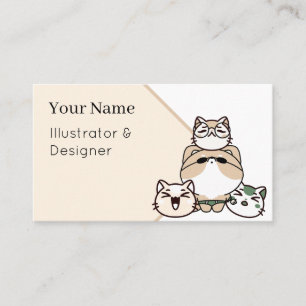 Shiba Inu Dog with Front Leg Prosthetic and Cat Fr Business Card