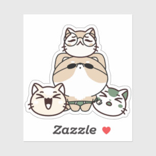 Shiba Inu Dog with Front Leg Prosthetic and Cat Fr Sticker