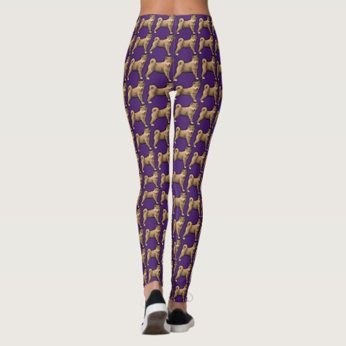 Shiba inu Dog Year Birthday custom Purple Leggings