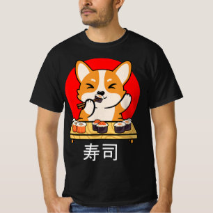 Shiba Inu eats Sushi Kawaii Neko Gift Anime T-Shirt