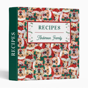 Shiba Inu Family Name Christmas Holiday Recipes 3 Ring Binder