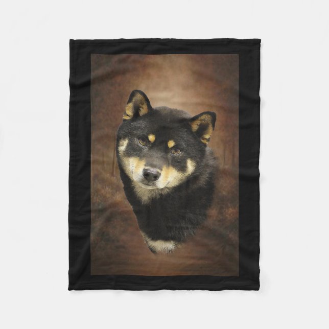 Shiba Inu Fleece Blanket (Front)