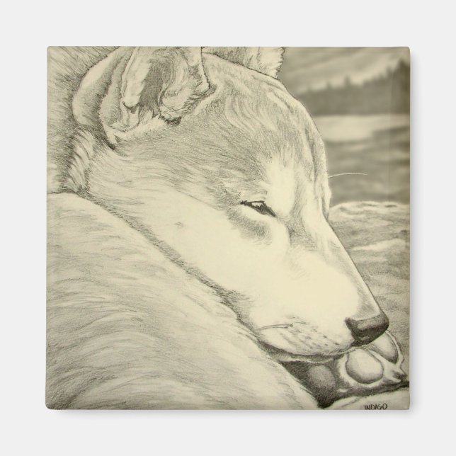 Shiba Inu Fridge Magnet Husky Dog Magnet Gift (Front)