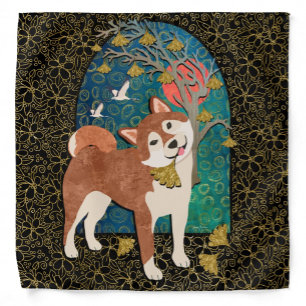SHIBA INU Furoshiki cloth scarf bandana