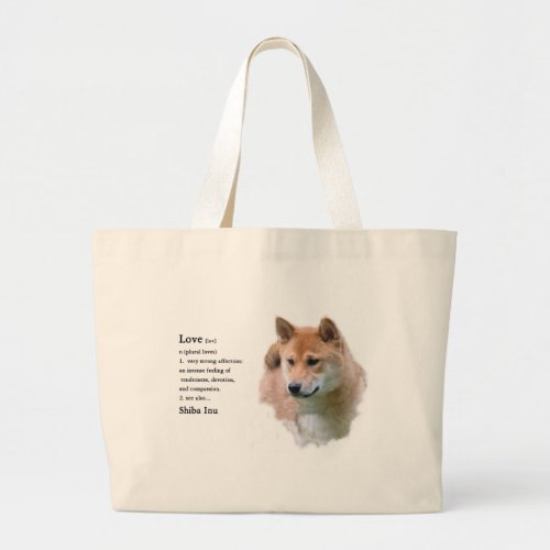 Shiba Inu Gifts Large Tote Bag