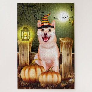 Shiba Inu Halloween Jigsaw Puzzle
