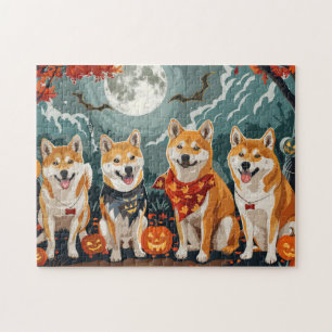 Shiba Inu Halloween Spooky Jigsaw Puzzle