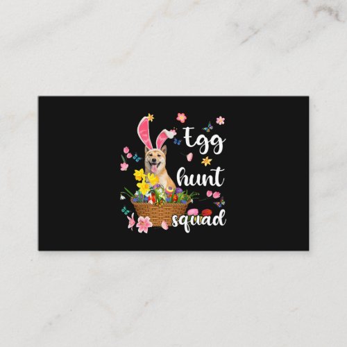 Shiba Inu Happy Easter Day Easter Colorful Egg Hun Business Card