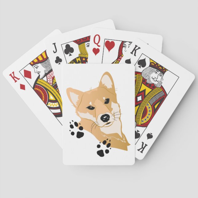 Shiba Inu Head Poker Cards (Back)