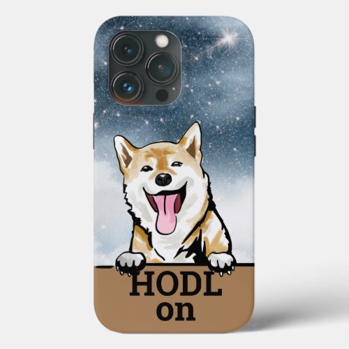 Shiba Inu HODL on iPhone 13 Pro Case
