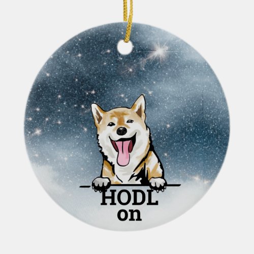 Shiba Inu HODL on Case_Mate iPhone Case Ceramic Ornament