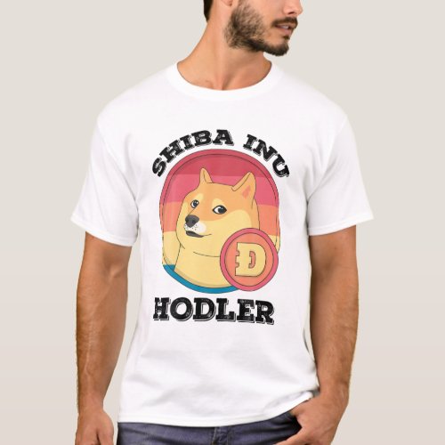Shiba Inu Hodler Crypto Token Coin Cryptocurrency T_Shirt