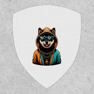 Shiba Inu in Streetwear Hoodie Patch