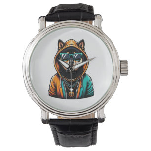 Shiba Inu in Streetwear Hoodie Watch