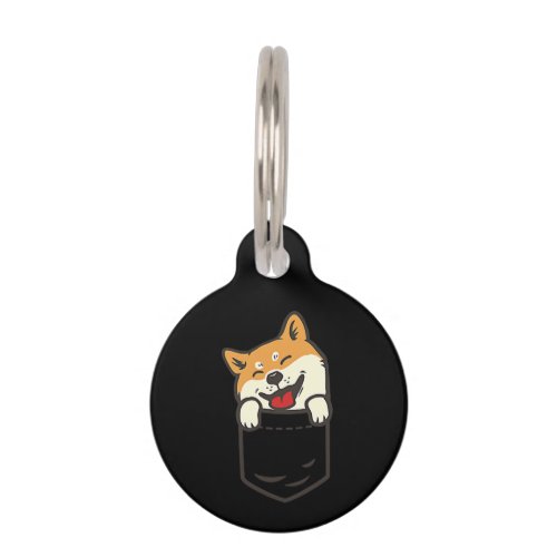 Shiba Inu In Your Pocket Akita Dog Lover Gift Pet ID Tag