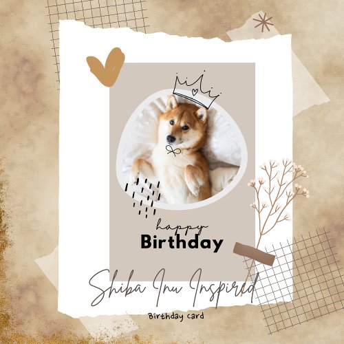  Shiba Inu Inspired Birthday Card