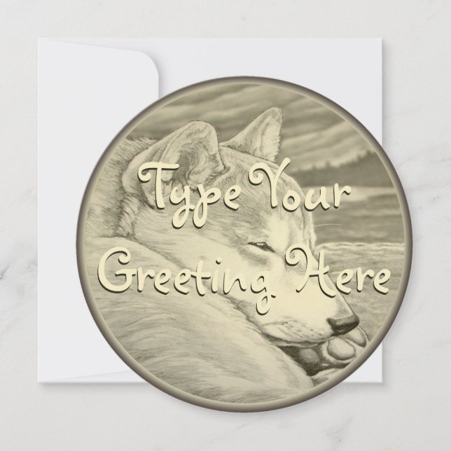 Shiba Inu Invitations Personalized Shiba Inu Cards (Front)