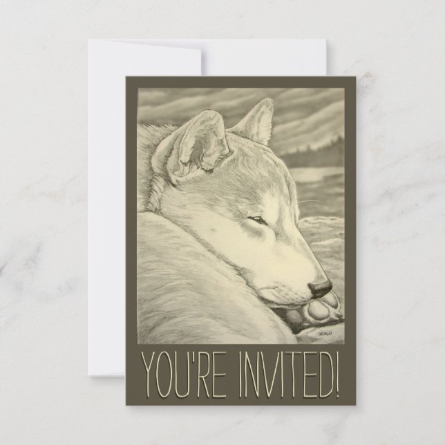Shiba Inu Invitations Personalized Shiba Inu Cards (Front)