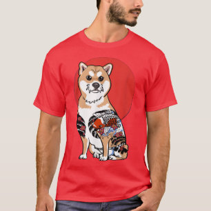 Shiba Inu Japanese Aesthetic Sakura Cherry Bloss T-Shirt