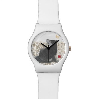 Shiba Inu  Japanese Art Wristwatch by BlessHue at Zazzle