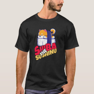 Shiba Inu Japanese Dog Akita Sushi Japanese Food J T-Shirt