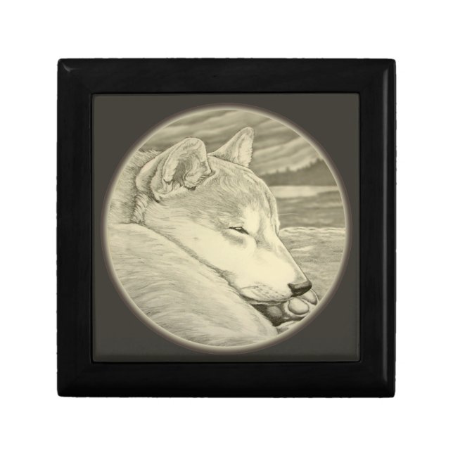 Shiba Inu Jewelry Box Dog Art Box Dog Lover Boxes (Front)