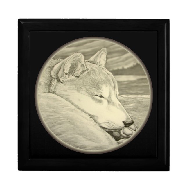 Shiba Inu Jewelry Box Dog Lover Art Boxes (Front)