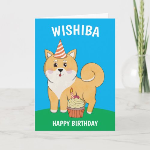 Shiba Inu Kawaii Birthday Card