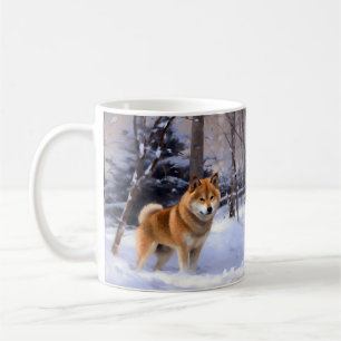 Shiba Inu Let It Snow Christmas  Coffee Mug