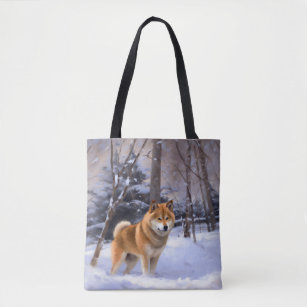 Shiba Inu Let It Snow Christmas  Tote Bag